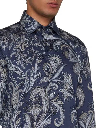 Shop Etro 'paisley' Shirt In Blue