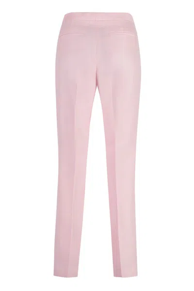 Shop Fabiana Filippi Slim Cigarette Trousers In Pink