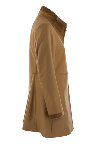 Shop Fay Virginia - Wool Coat In Camel