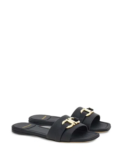 Shop Ferragamo Slide Sandal In Black