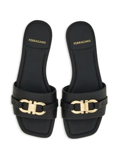 Shop Ferragamo Slide Sandal In Black