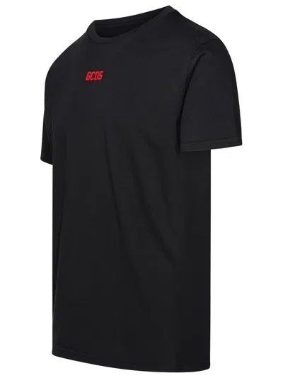 Shop Gcds Black Cotton T-shirt