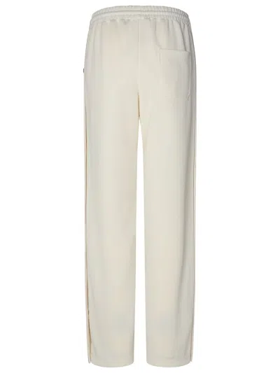 Shop Golden Goose Ivory Polyester Joggers In Cream