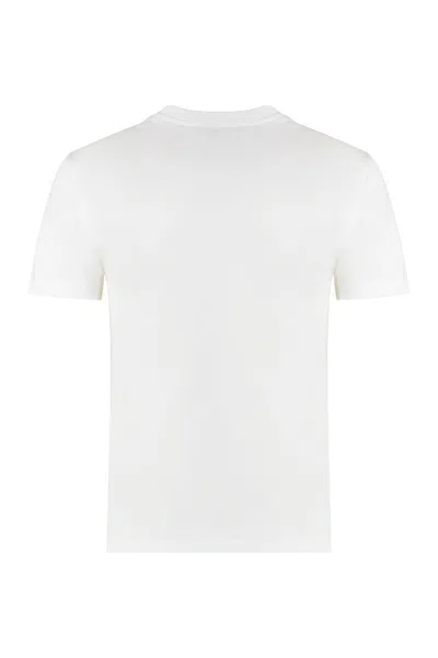 Shop Gucci Cotton Crew-neck T-shirt In White