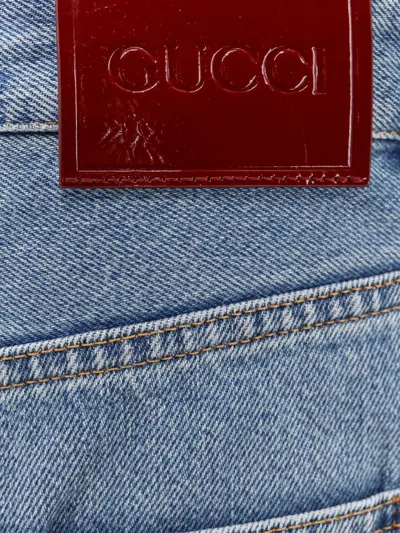 Shop Gucci Jeans In Clear Blue