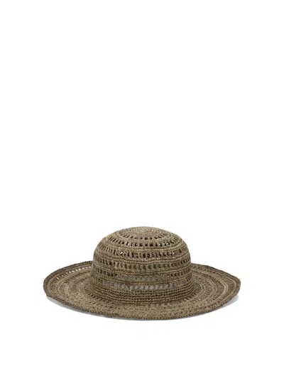 Shop Ibeliv "lalao" Hat In Brown