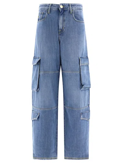 Shop Jacob Cohen Riri Relaxed Fit Cargo Jeans In Blue