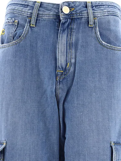 Shop Jacob Cohen "riri" Cargo Jeans In Blue