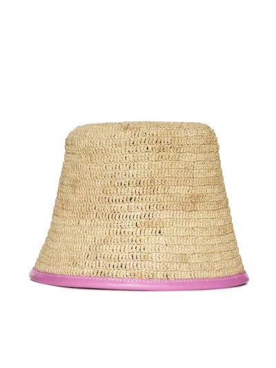 Shop Jacquemus Hats In Neon Pink