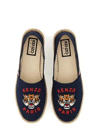Shop Kenzo Espadrille With Logo In Midnight