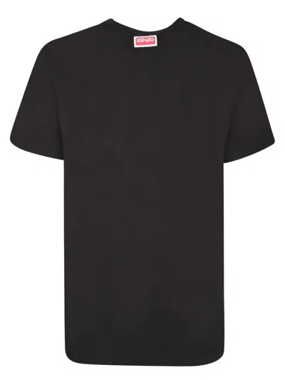 Shop Kenzo Black Multicolour Cotton Boke Flower T-shirt