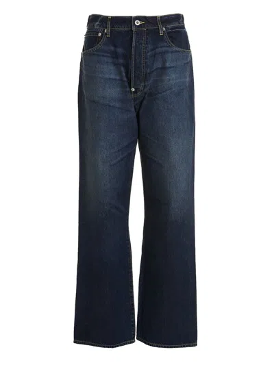 Shop Kenzo Relaxed Fit Jeans In Blue