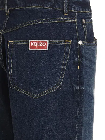 Shop Kenzo Relaxed Fit Jeans In Blue