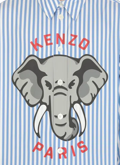 Shop Kenzo Shirts In Blue