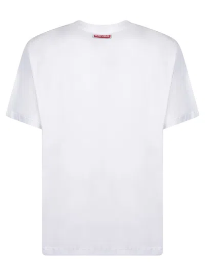 Shop Kenzo White Cotton T-shirt In Beige