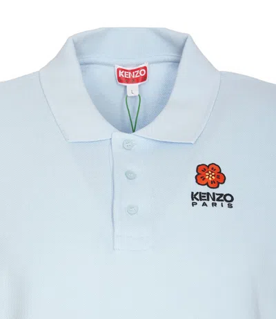 Shop Kenzo T-shirts And Polos In Baby Blue
