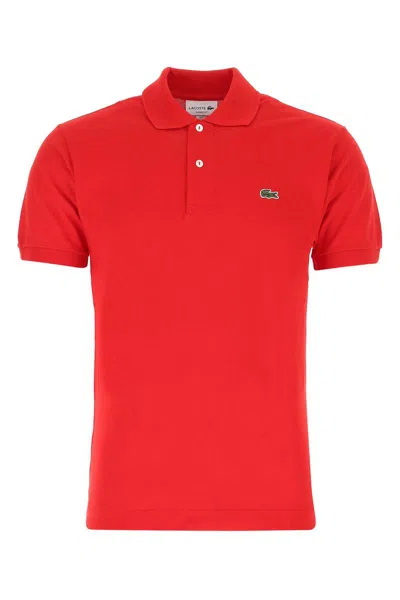 Shop Lacoste Classic Fit Cotton Pique Polo Shirt In Red
