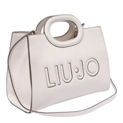 Shop Liu •jo Liu Jo Logo Detail Bag In Grey