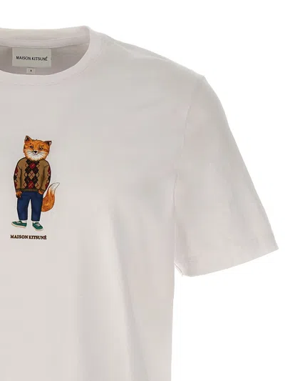 Shop Maison Kitsuné 'dressed Fox' T-shirt In White