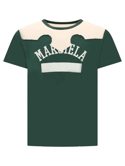 Shop Maison Margiela T-shirts In Green