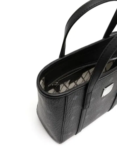 Shop Mcm 'm-veritas' Mini Shopping Bag In Black