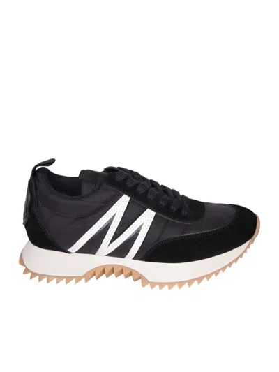 Shop Moncler 'pacey' Black Polyamide Sneakers