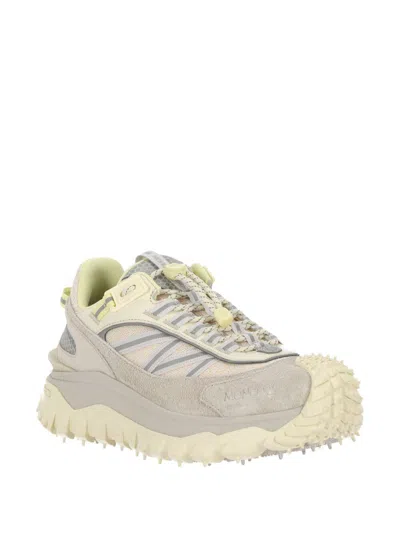 Shop Moncler Sneakers In Dirty White