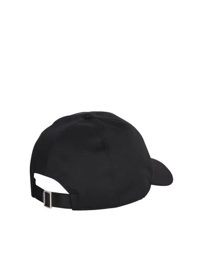 Msgm Cotton Baseball Cap In Black