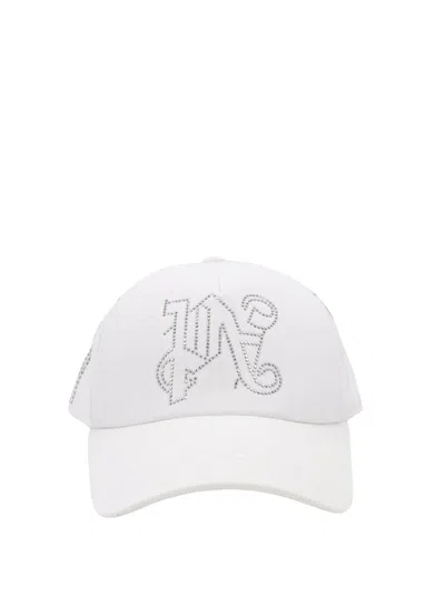 Shop Palm Angels Hat In Offwhite
