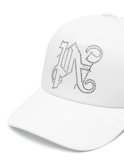 Shop Palm Angels Hat In Offwhite