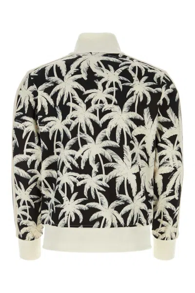 Shop Palm Angels Sweatshirts In Black&white