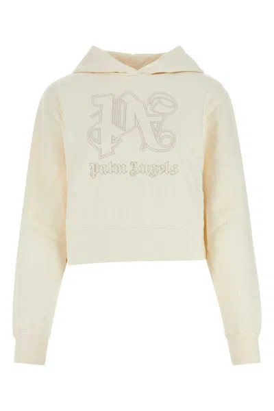 Shop Palm Angels Sweatshirts In Whiteoffwhite