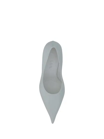 Shop Prada Heeled Shoes In Bianco