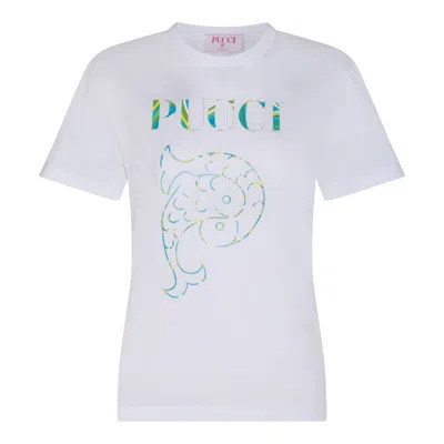Shop Pucci White Cotton T-shirt