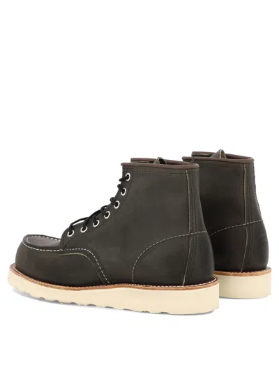 Shop Red Wing Shoes Classic Moc - Rough And Tough Leather Boot In Charcoal