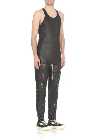 Shop Rick Owens 'leather' Tank Top In Black
