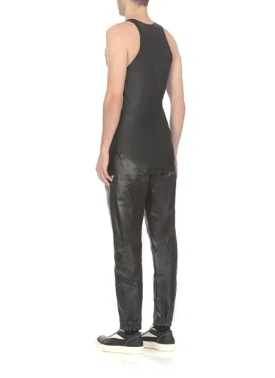 Shop Rick Owens 'leather' Tank Top In Black