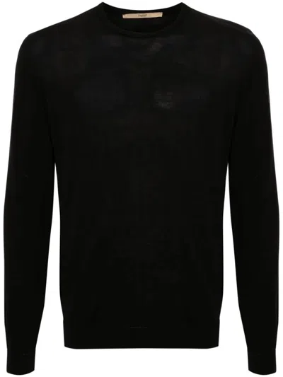 Shop Roberto Collina Long Sleeves Crew Neck Sweater Clothing In Black