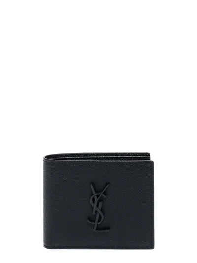 Shop Saint Laurent Wallet In Black