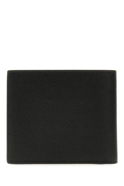 Shop Saint Laurent Paris Logo-print Leather Wallet In Black