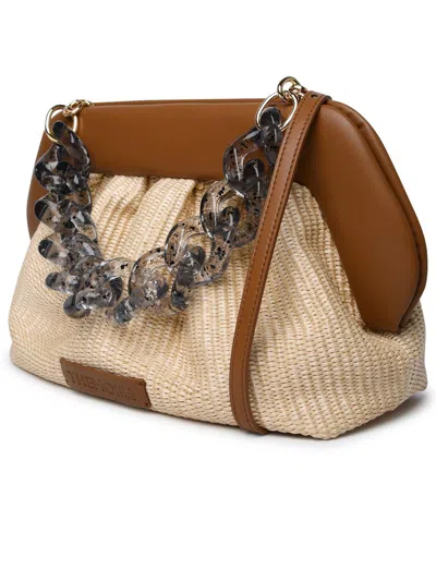 Shop Themoirè Bios Straw Clutch Bag In Brown