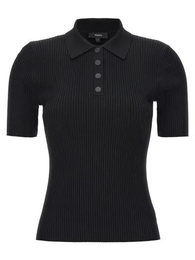 Shop Theory Polo Shirt In Black
