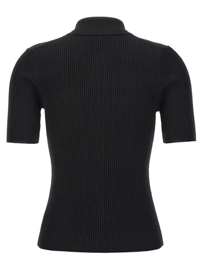 Shop Theory Polo Shirt In Black