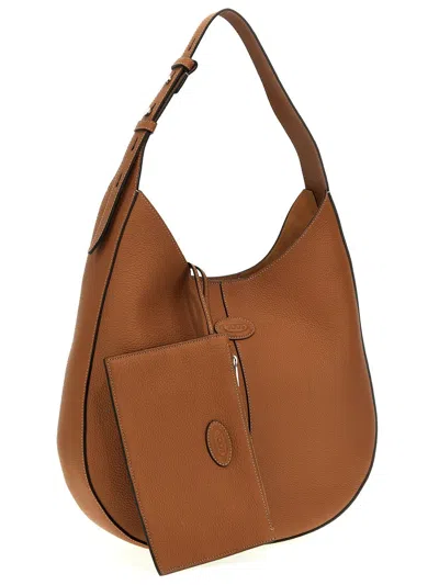 Shop Tod's 'sacca Oboe' Small Shoulder Bag In Brown
