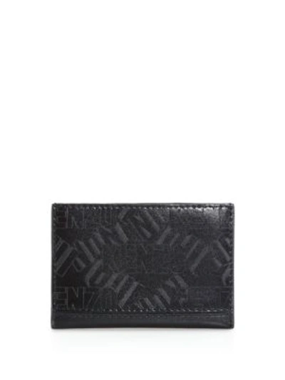 Kenzo Leather Card Case In Black