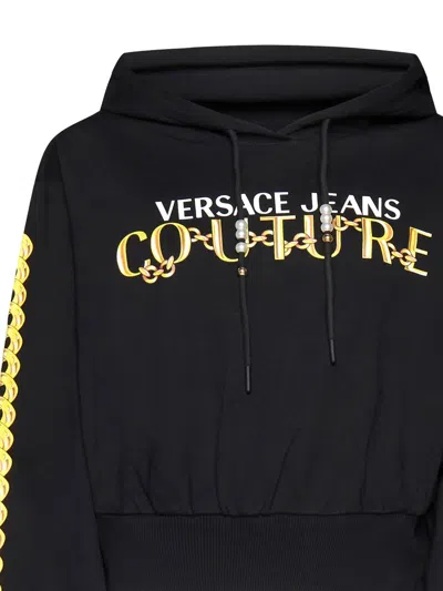 Versace Jeans Couture Sweatshirt With Logo In Black