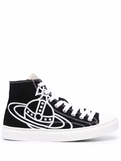 Shop Vivienne Westwood 'plimsoll' Sneakers In Black