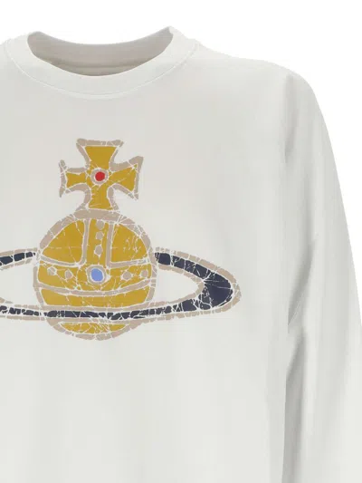 Shop Vivienne Westwood Sweatshirt With Logo Unisex In White
