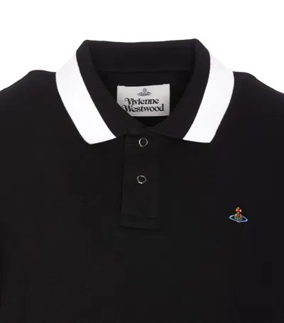 Shop Vivienne Westwood Black Cotton Polo Shirt