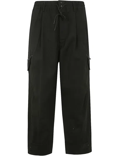Shop Y-3 Adidas Black Cotton Pants